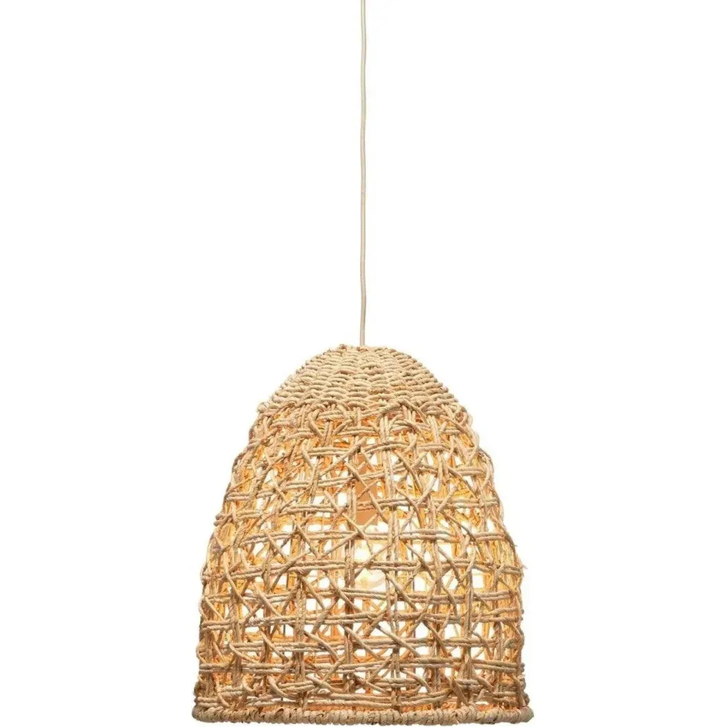 Coastal Style Natural Corn Straw Rope Netted Pendant