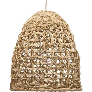 Coastal Style Natural Corn Straw Rope Netted Pendant