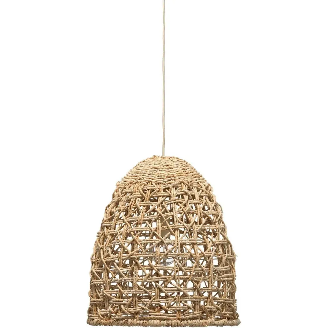 Coastal Style Natural Corn Straw Rope Netted Pendant