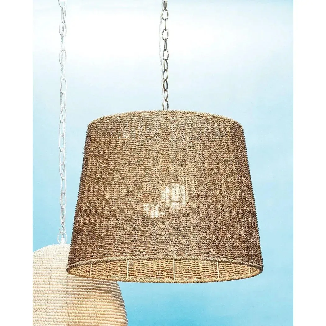 Coastal Style Natural Seagrass Willow Chandelier