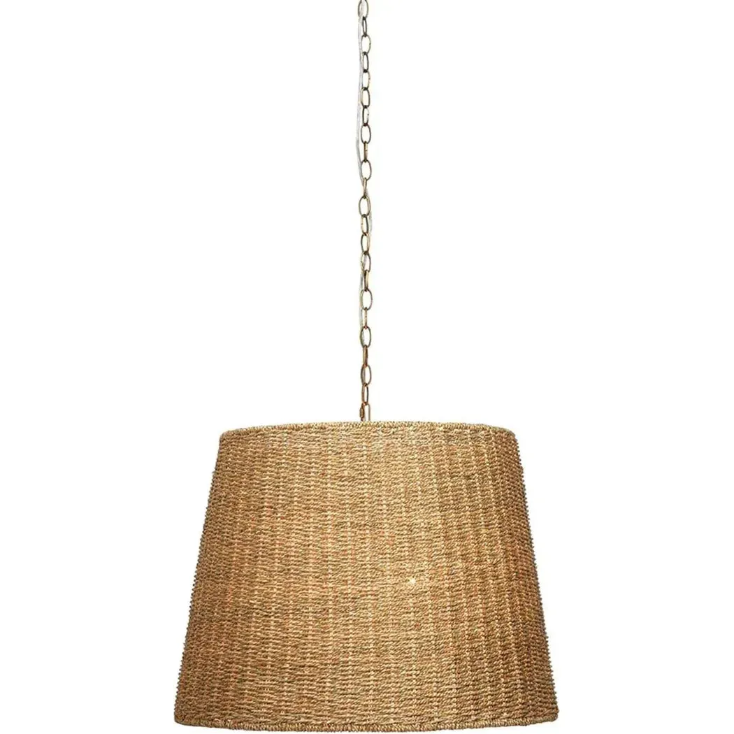 Coastal Style Natural Seagrass Willow Chandelier