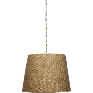 Coastal Style Natural Seagrass Willow Chandelier