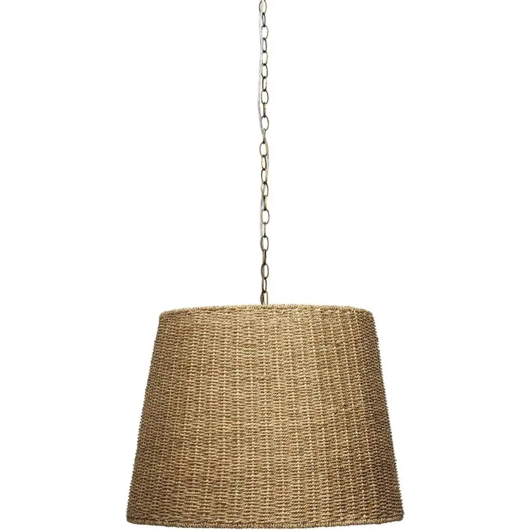 Coastal Style Natural Seagrass Willow Chandelier