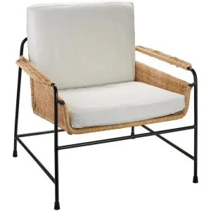 Coastal Style Rattan Cotton Poly Lounge Chair Palermo