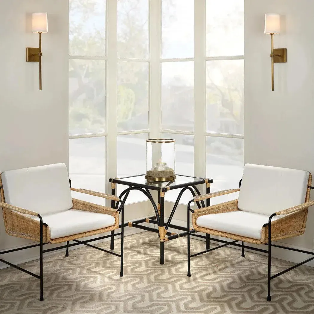 Coastal Style Rattan Cotton Poly Lounge Chair Palermo