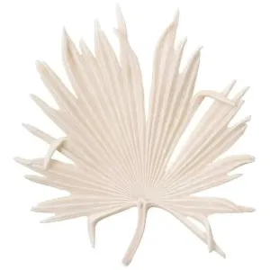 Coastal Style White Polyresin Island Leaf Object