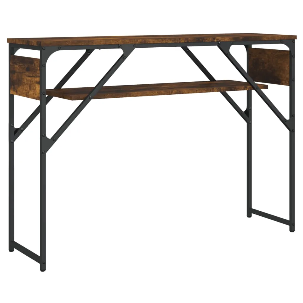 Console Table with Shelf Behind Sofa Desk Furniture Engineered Wood