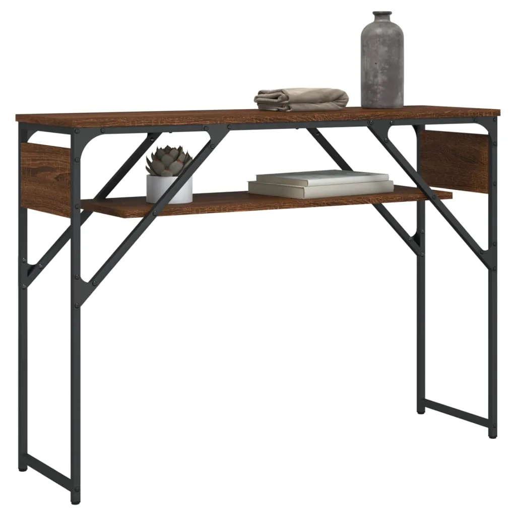 Console Table with Shelf Behind Sofa Desk Furniture Engineered Wood
