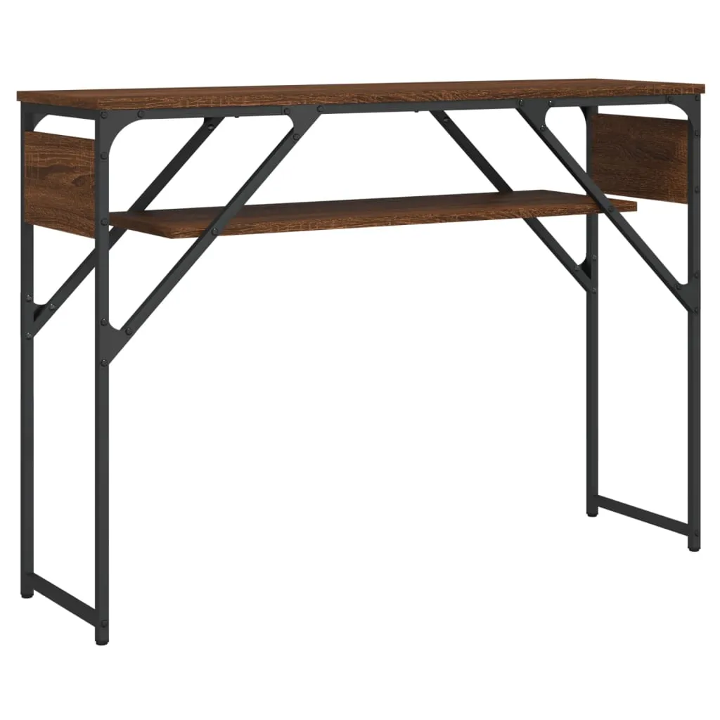 Console Table with Shelf Behind Sofa Desk Furniture Engineered Wood