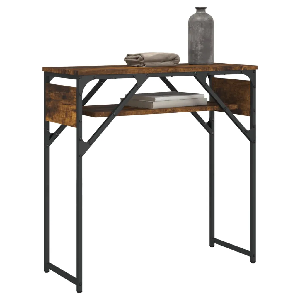 Console Table with Shelf Behind Sofa Desk Furniture Engineered Wood