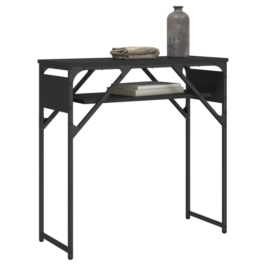 Console Table with Shelf Behind Sofa Desk Furniture Engineered Wood