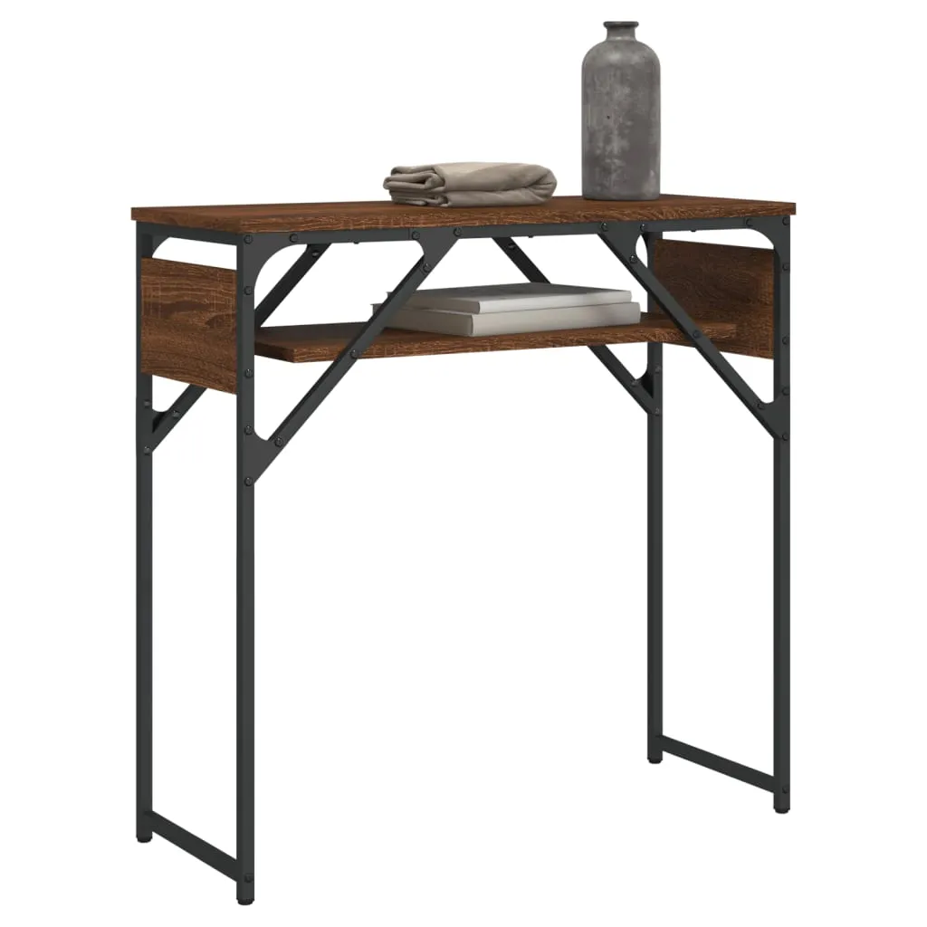 Console Table with Shelf Behind Sofa Desk Furniture Engineered Wood