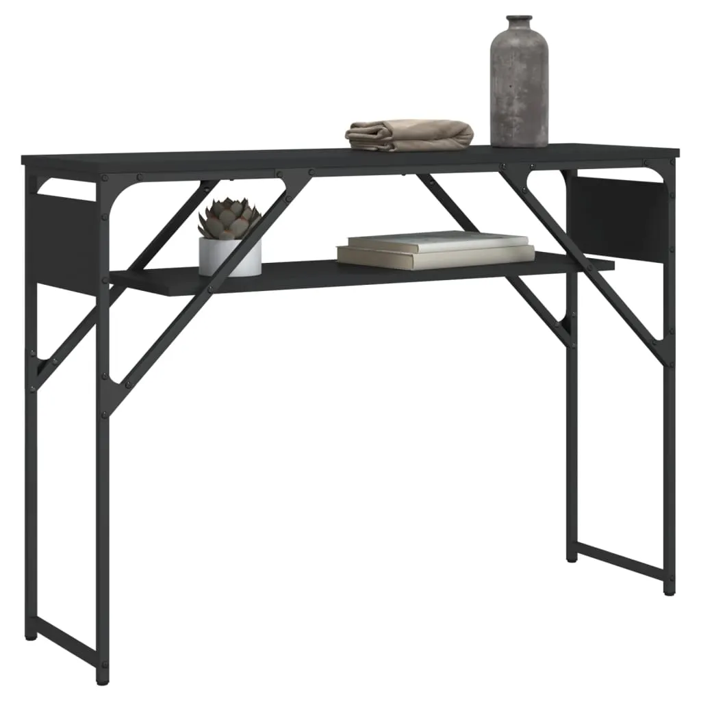Console Table with Shelf Behind Sofa Desk Furniture Engineered Wood