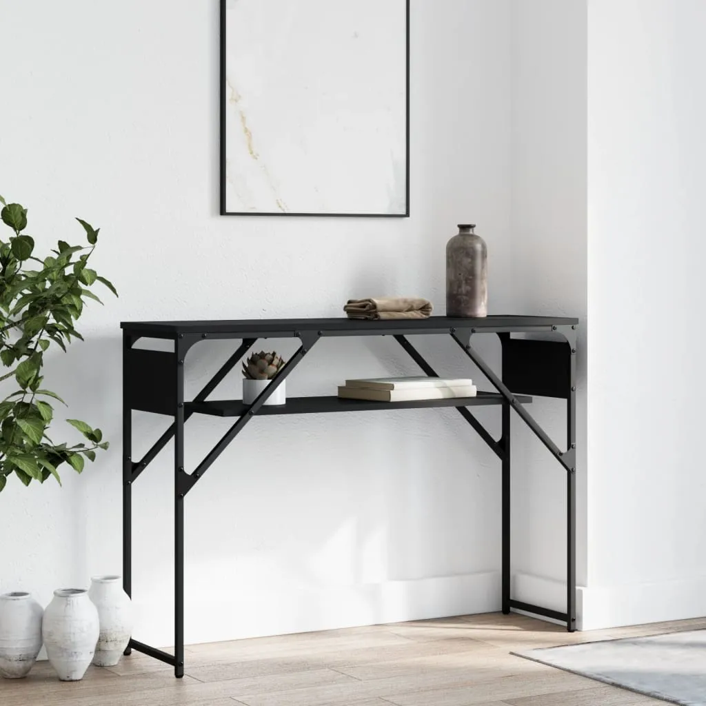 Console Table with Shelf Behind Sofa Desk Furniture Engineered Wood