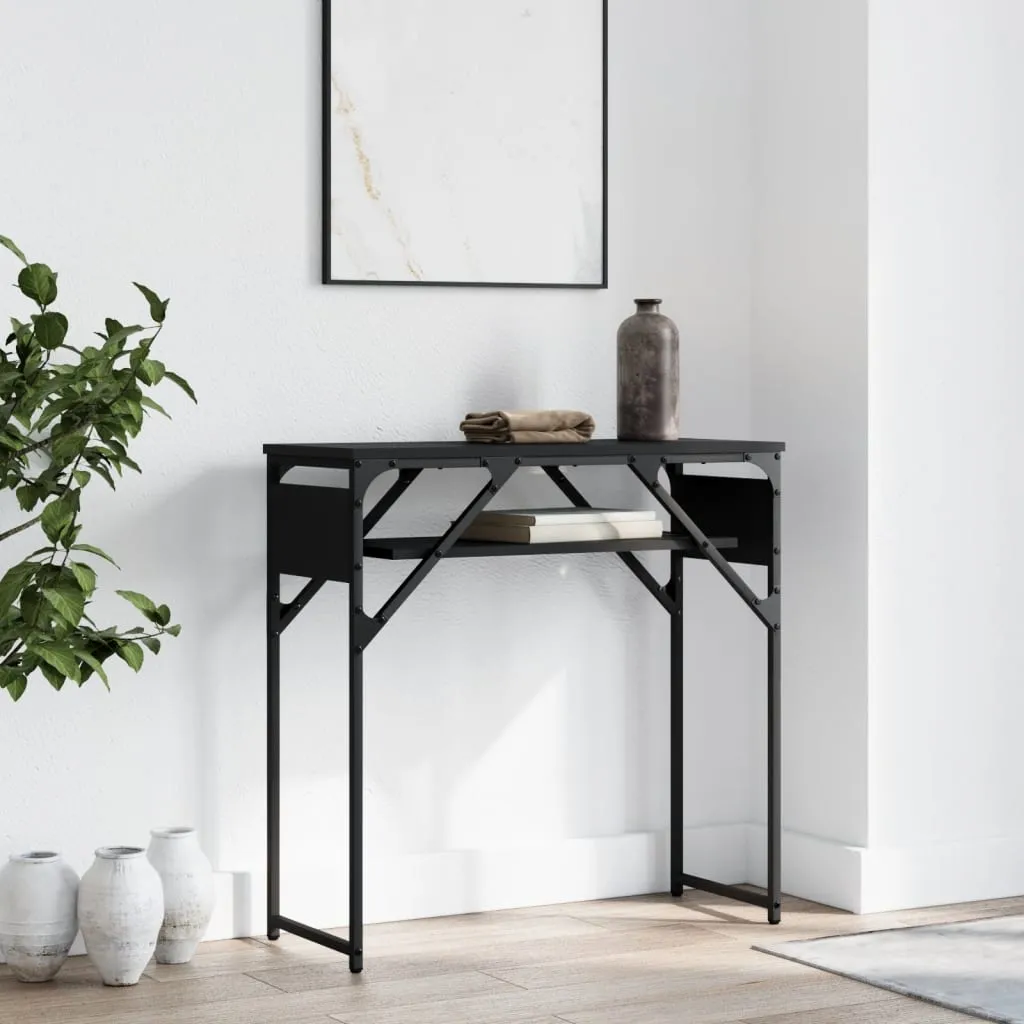 Console Table with Shelf Behind Sofa Desk Furniture Engineered Wood