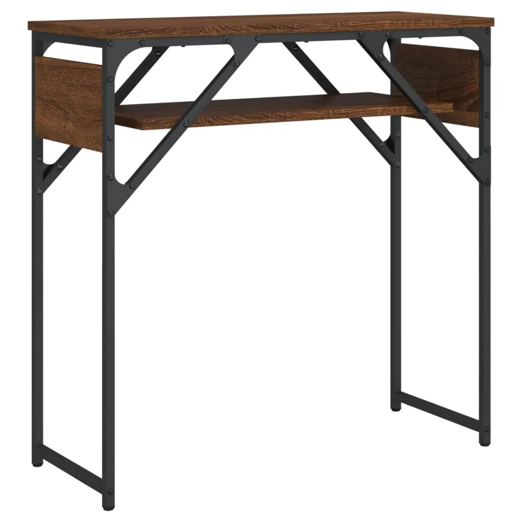 Console Table with Shelf Behind Sofa Desk Furniture Engineered Wood