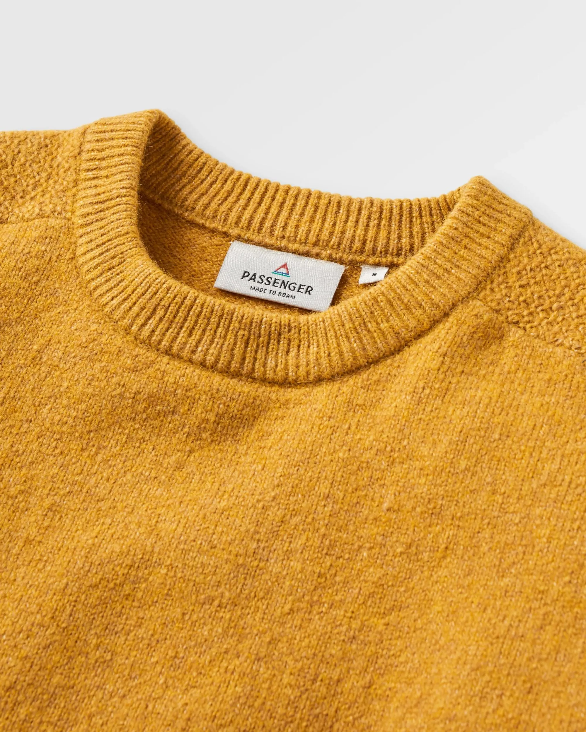 Cove Recycled Knitted Jumper - Amber Gold