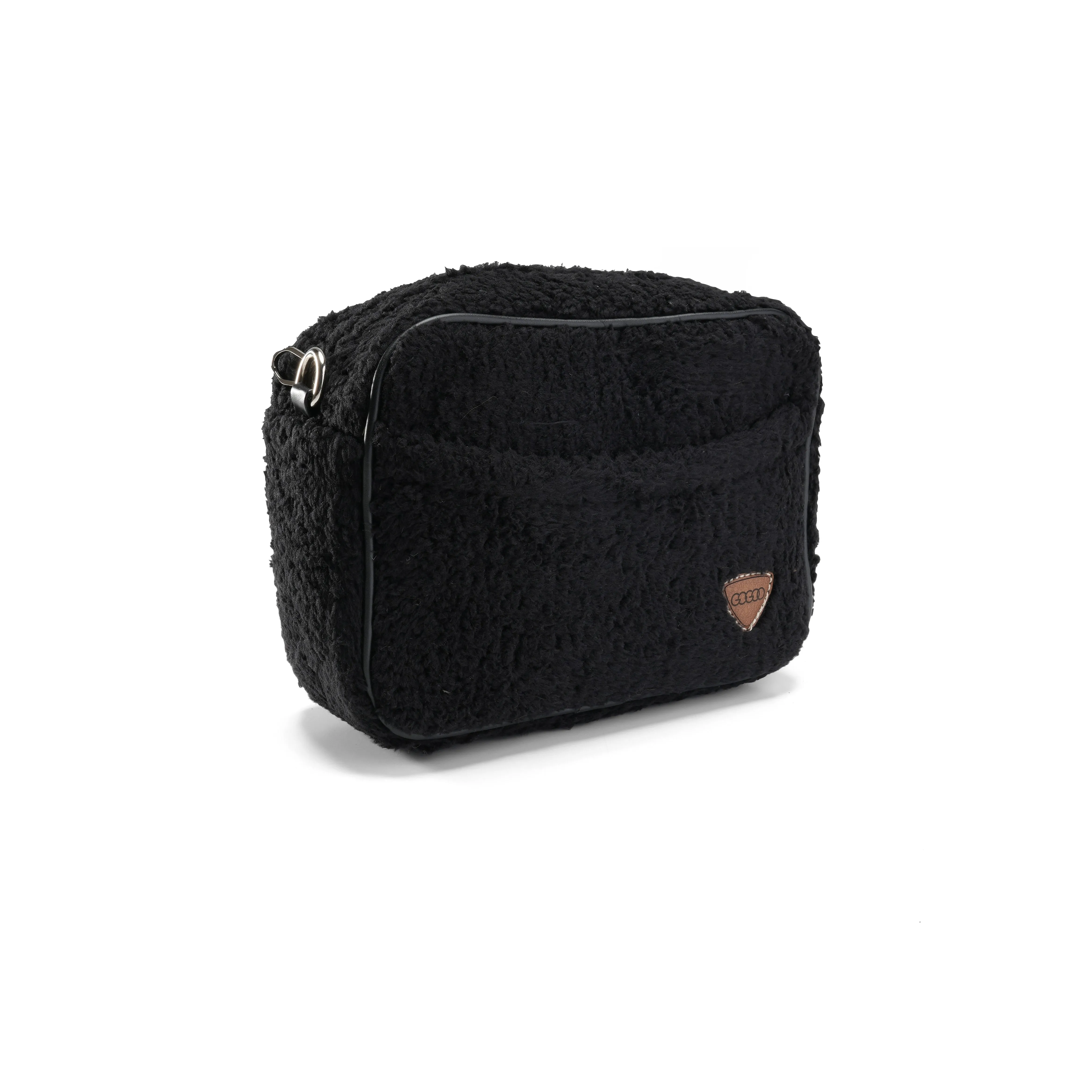 Cozy Luxe: Faux Fur Carry-All Bag - Black
