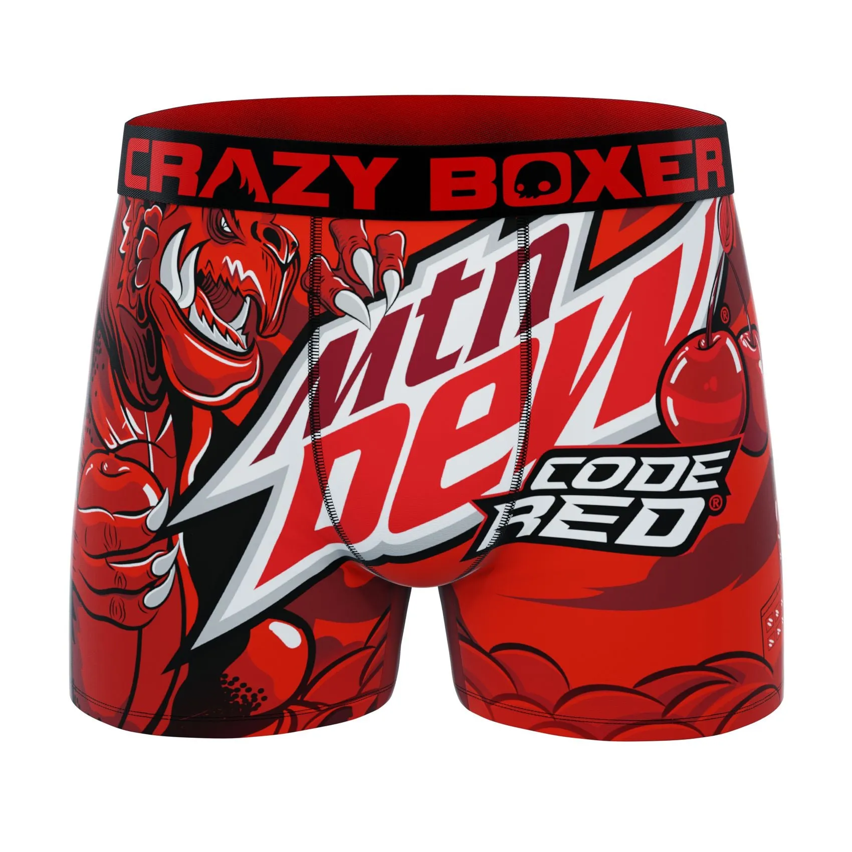 CRAZYBOXER Mountain Dew Code Red Men's Boxer Briefs and Socks (Creative Packaging)