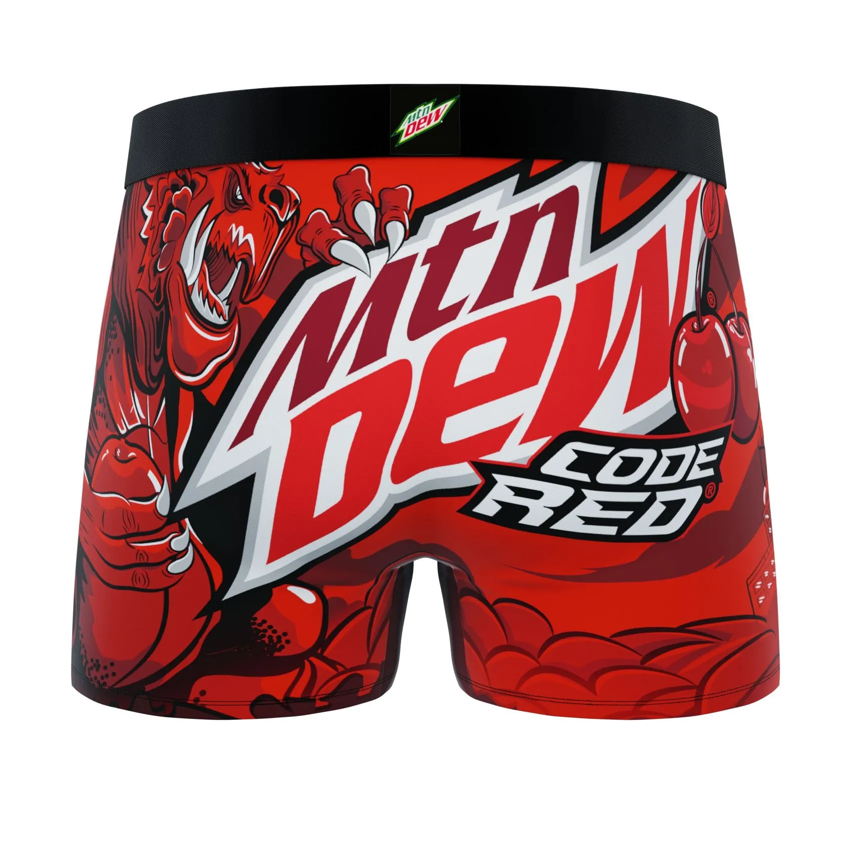CRAZYBOXER Mountain Dew Code Red Men's Boxer Briefs and Socks (Creative Packaging)