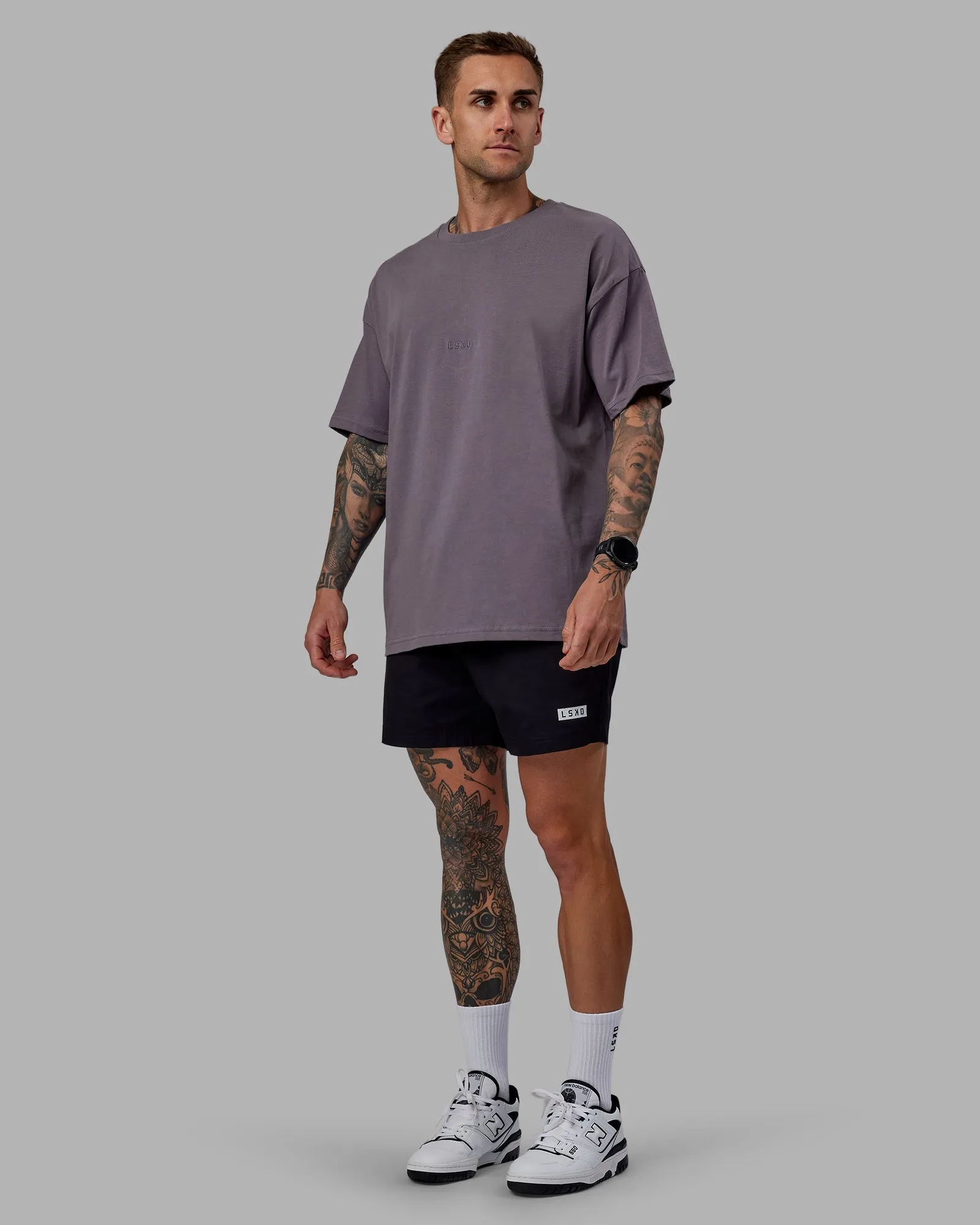 Daily 5" Shorts - Black-White