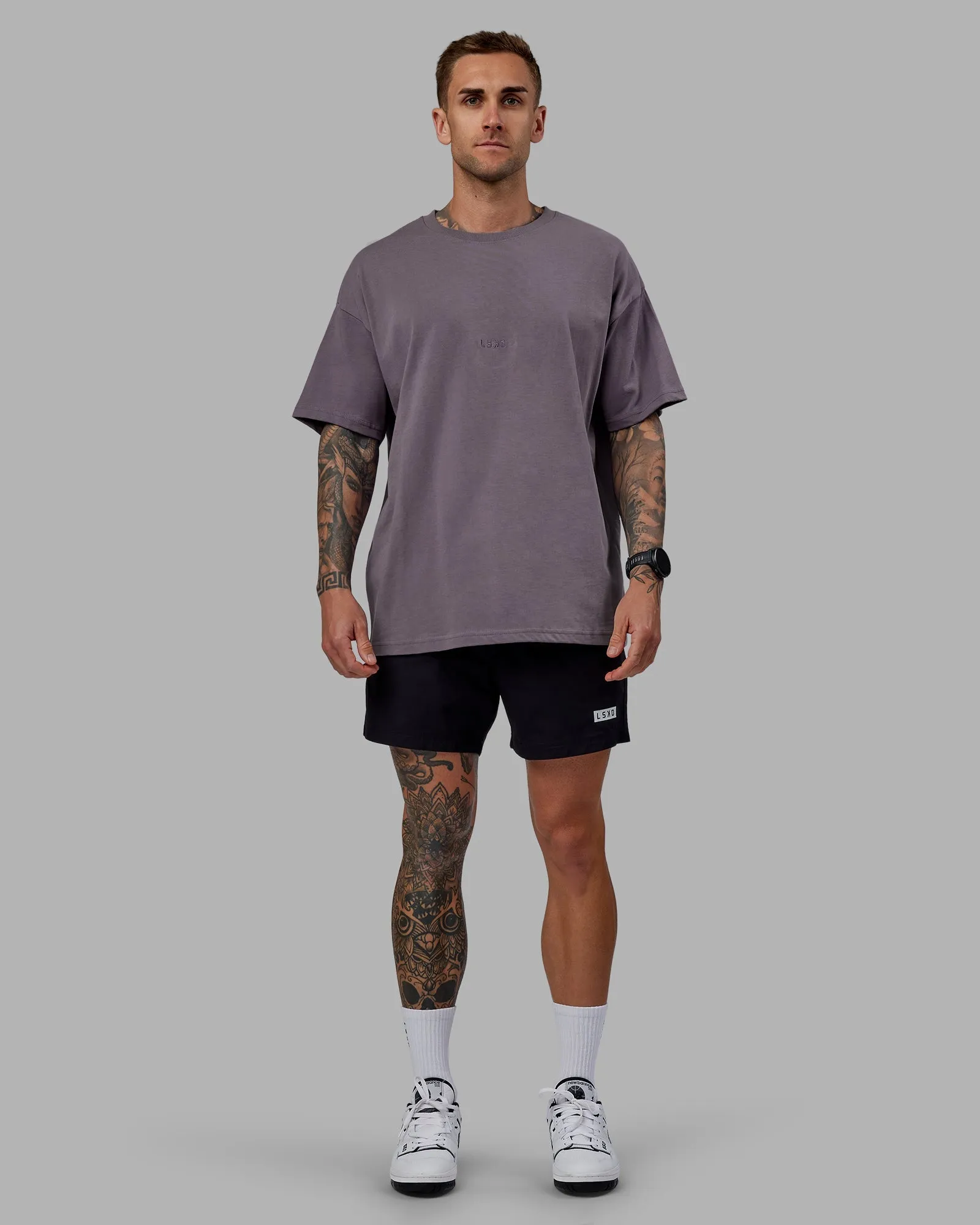 Daily 5" Shorts - Black-White