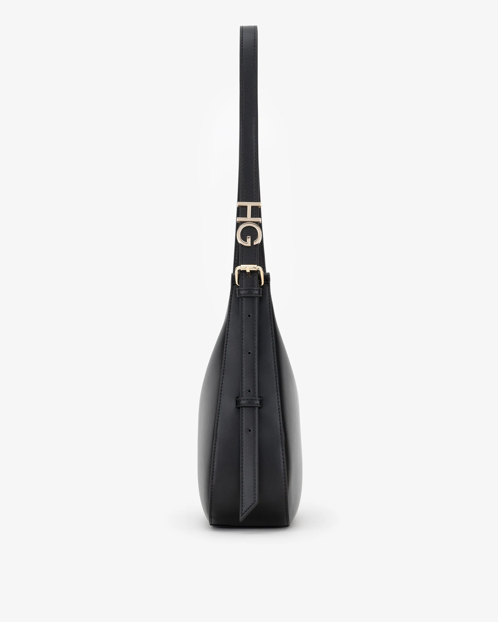 Day Shoulder Bag in Black/Gold with Personalised Hardware