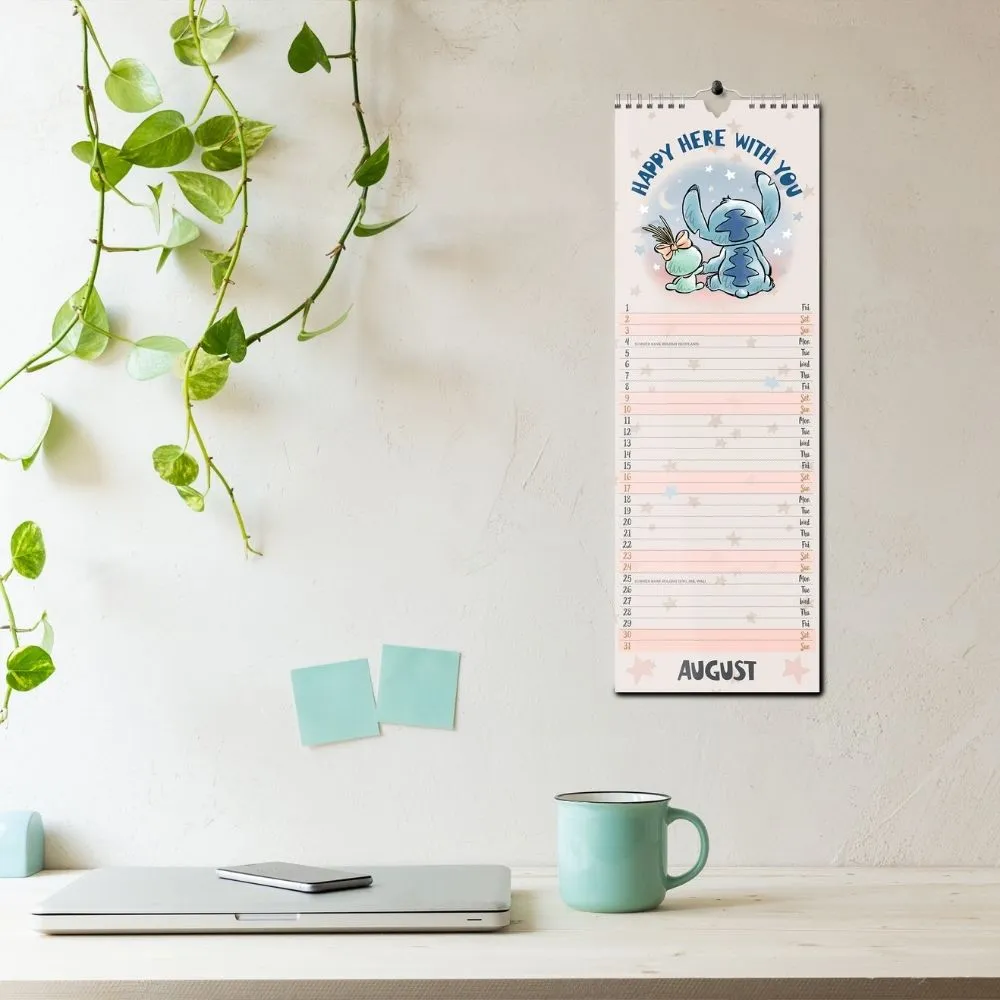 DISNEY STITCH 2025 SLIM CALENDAR (PLASTIC-FREE)