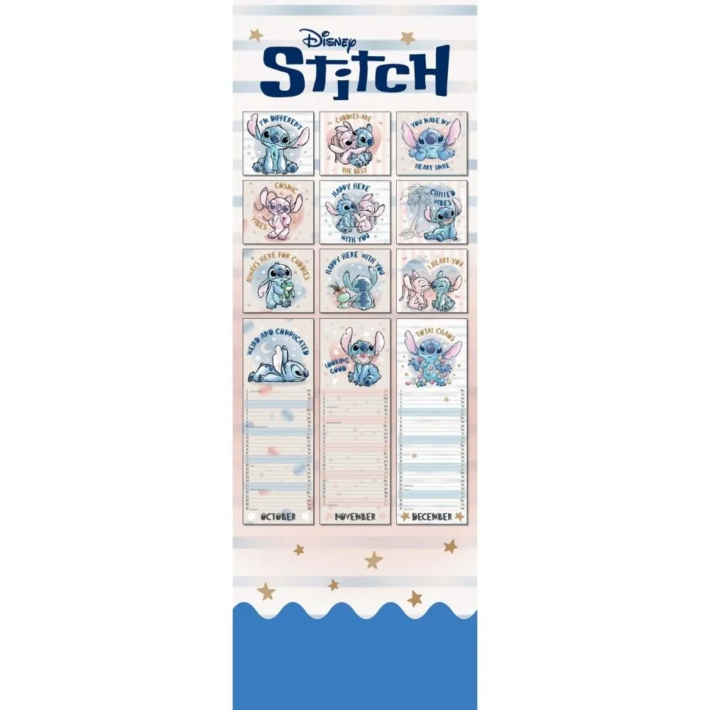 DISNEY STITCH 2025 SLIM CALENDAR (PLASTIC-FREE)