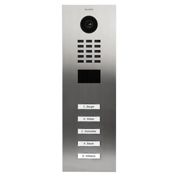 DoorBird Multi-Dwelling IP Intercom Video Door Station D2104V - Metal Finish - Flush / Surface backbox sold separately