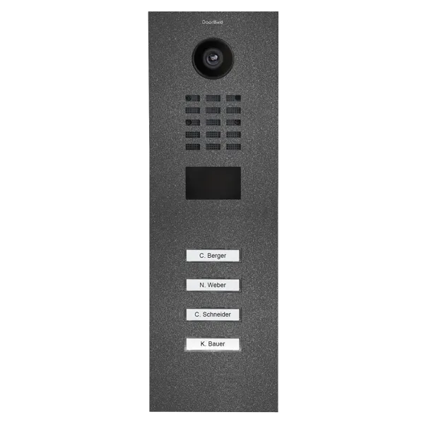 DoorBird Multi-Dwelling IP Intercom Video Door Station D2104V - Metal Finish - Flush / Surface backbox sold separately