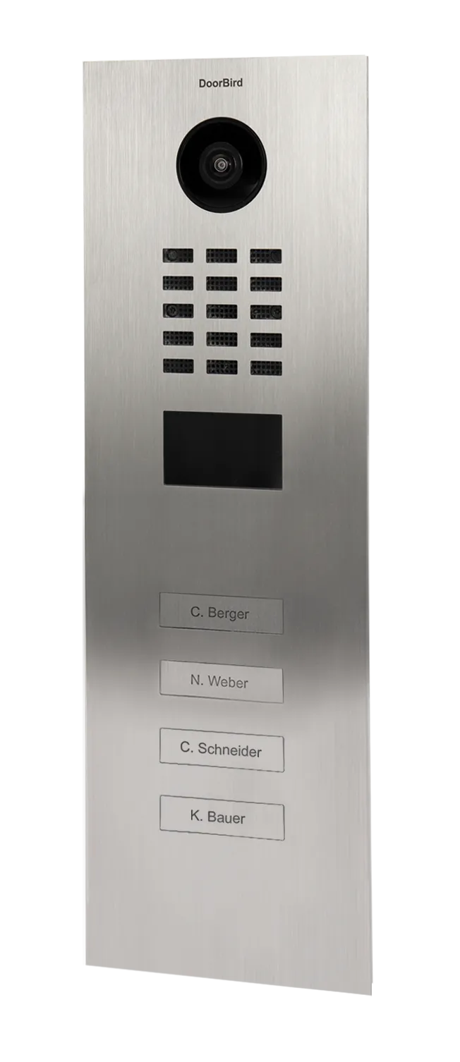 DoorBird Multi-Dwelling IP Intercom Video Door Station D2104V - Metal Finish - Flush / Surface backbox sold separately