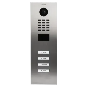 DoorBird Multi-Dwelling IP Intercom Video Door Station D2104V - Metal Finish - Flush / Surface backbox sold separately