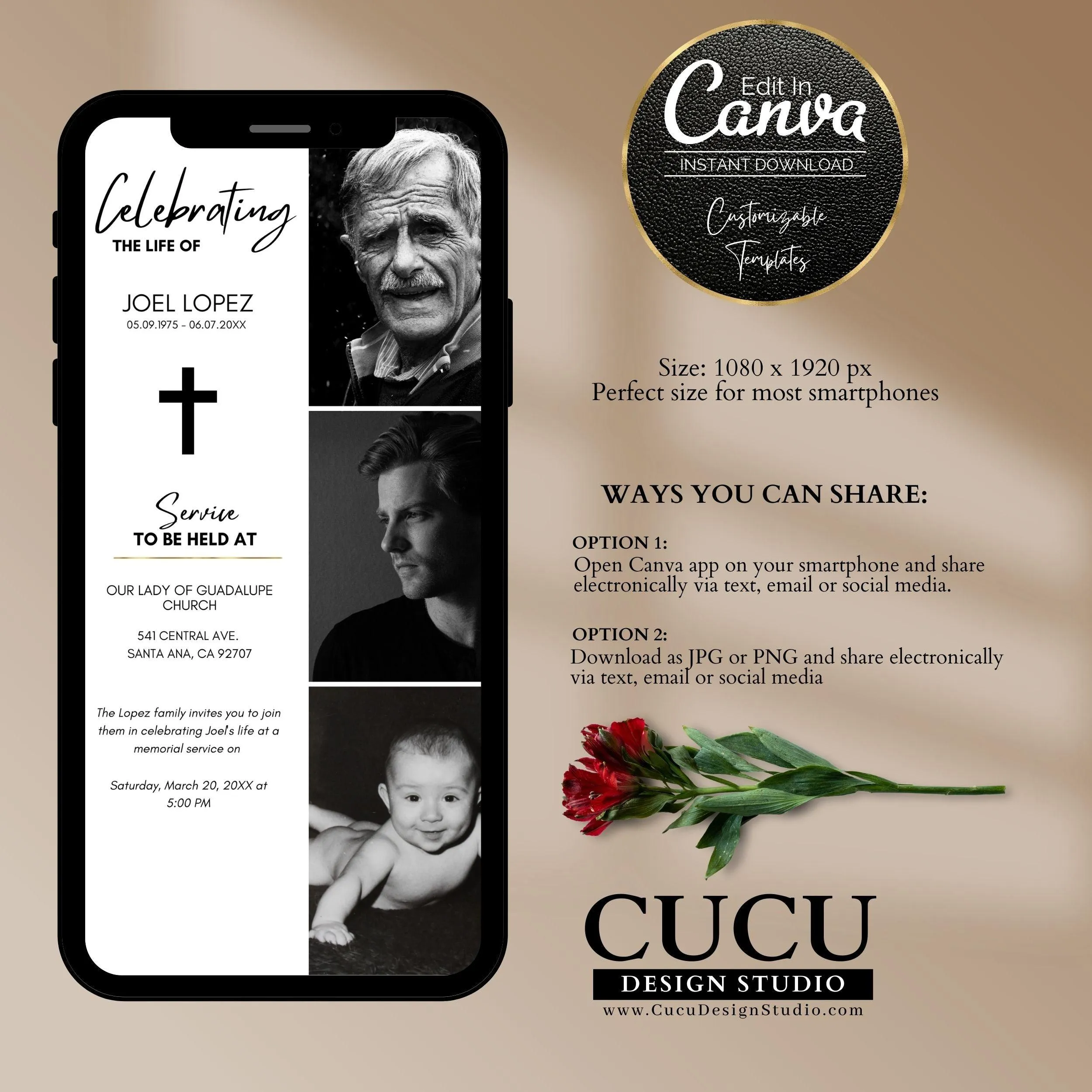 Electronic Funeral Announcement