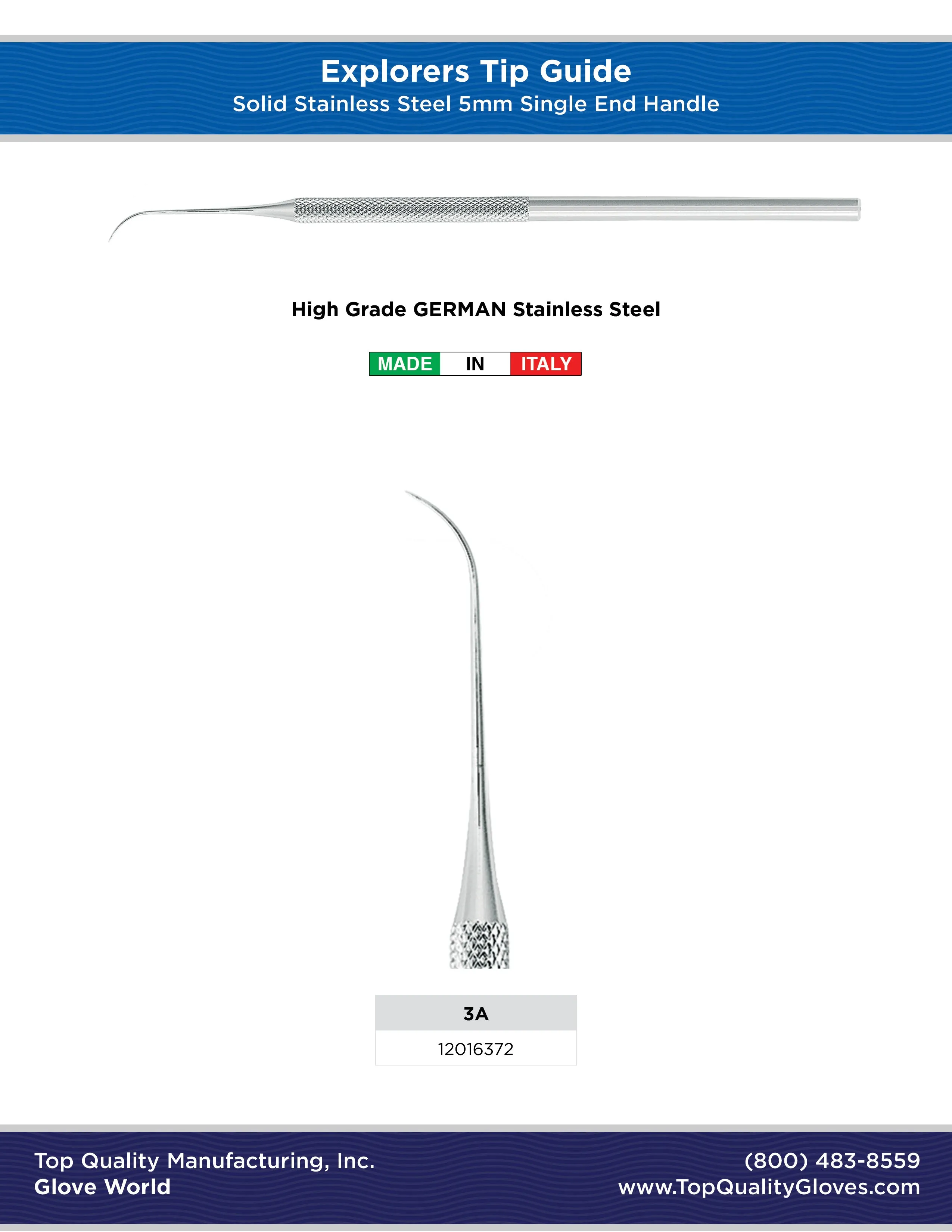 Explorer - Single End 3A 5mm Solid Handle