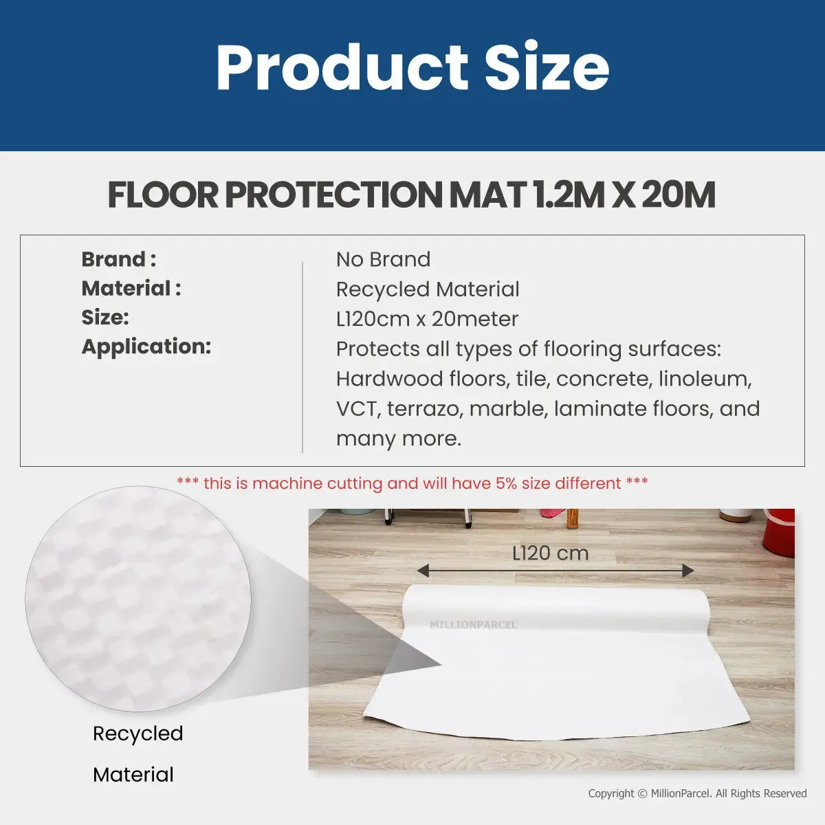 Floor Protection Mat 1.2m x 20m