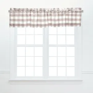 Franklin Checked Sandstone Valance