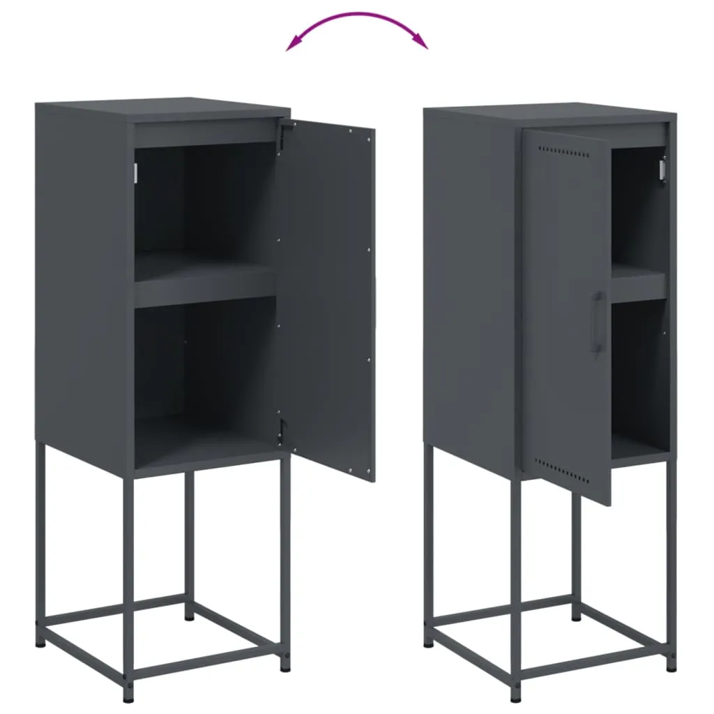 Highboard Anthracite 36x39x107 cm Steel