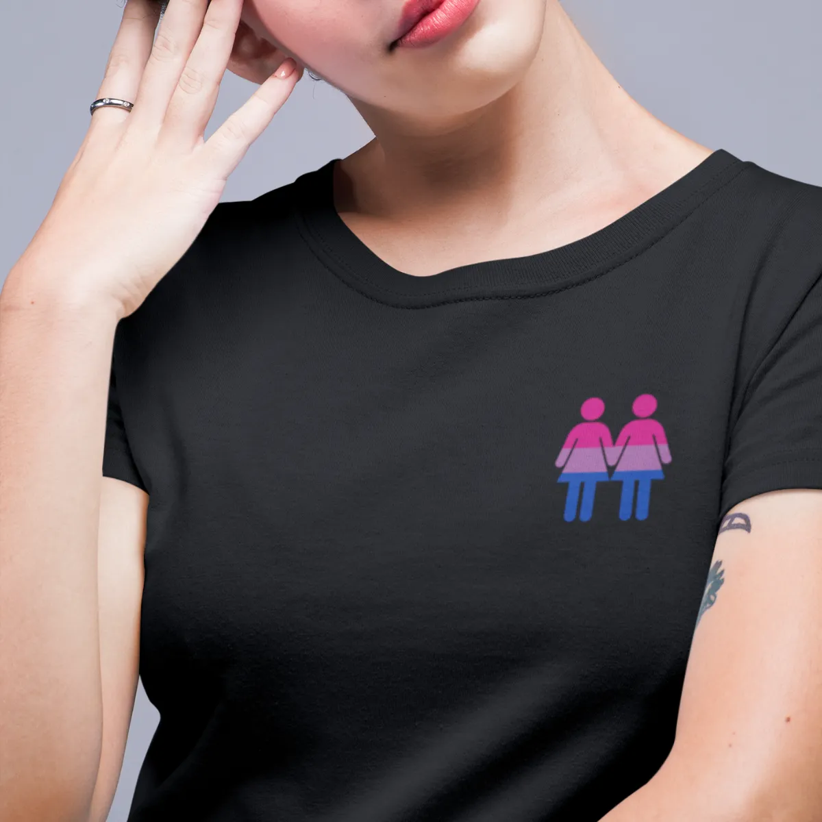 Holding Hands, Bisexual LGBTQ  Pride T-Shirt