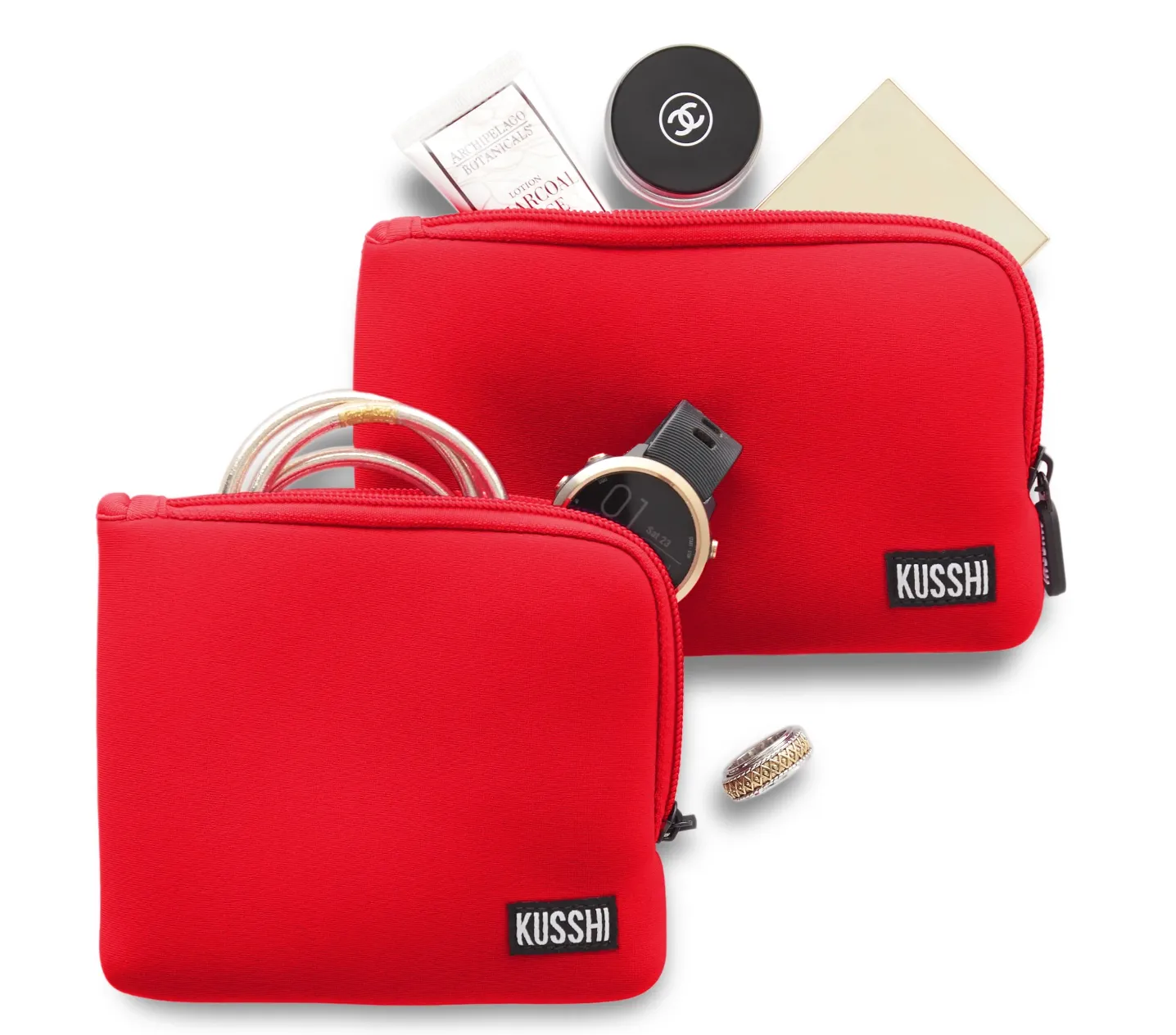 KUSSHI On the Go Pouch Set