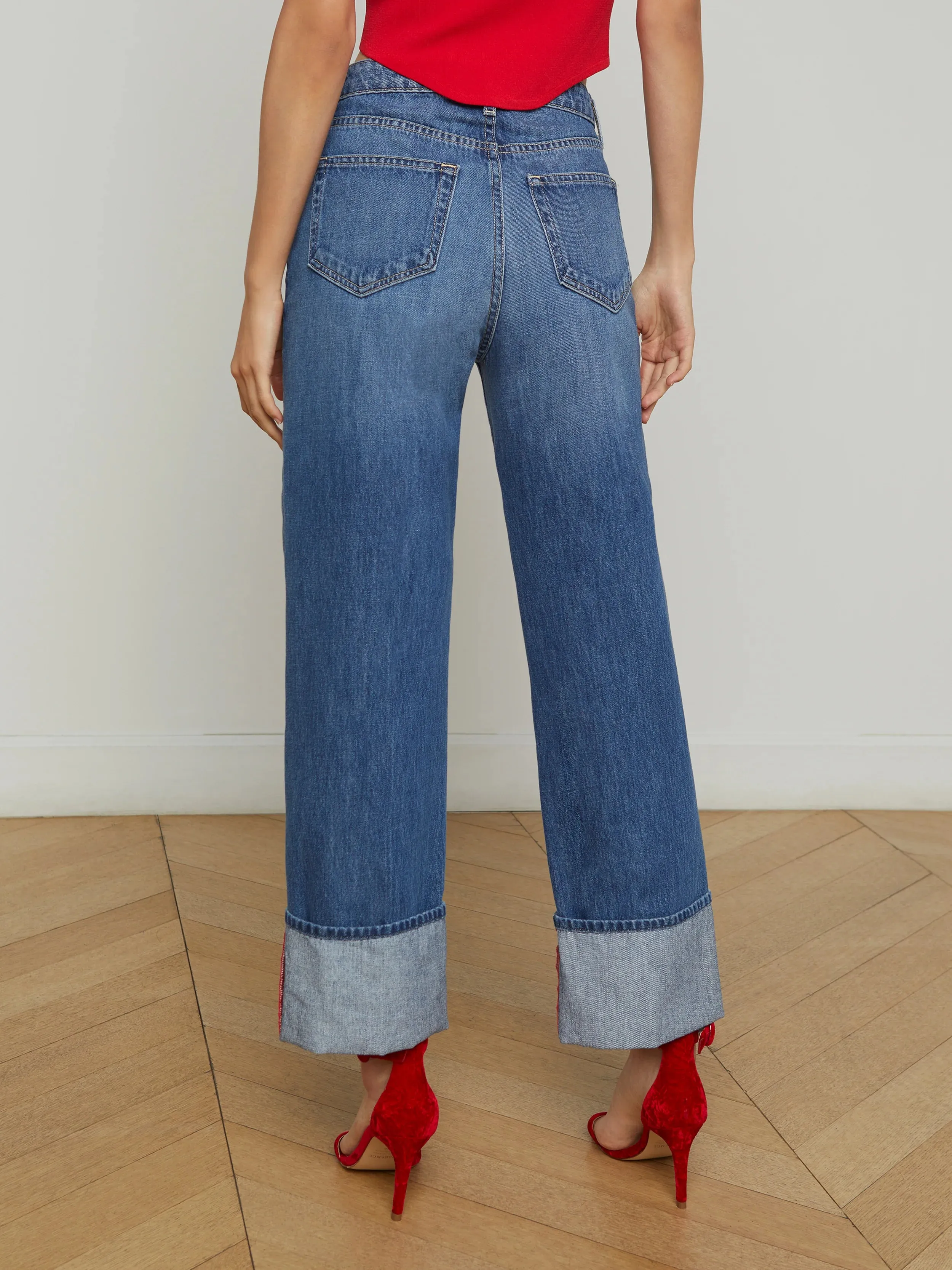 L'Agence Leighton Cuffed Stovepipe Jean - Brentwood