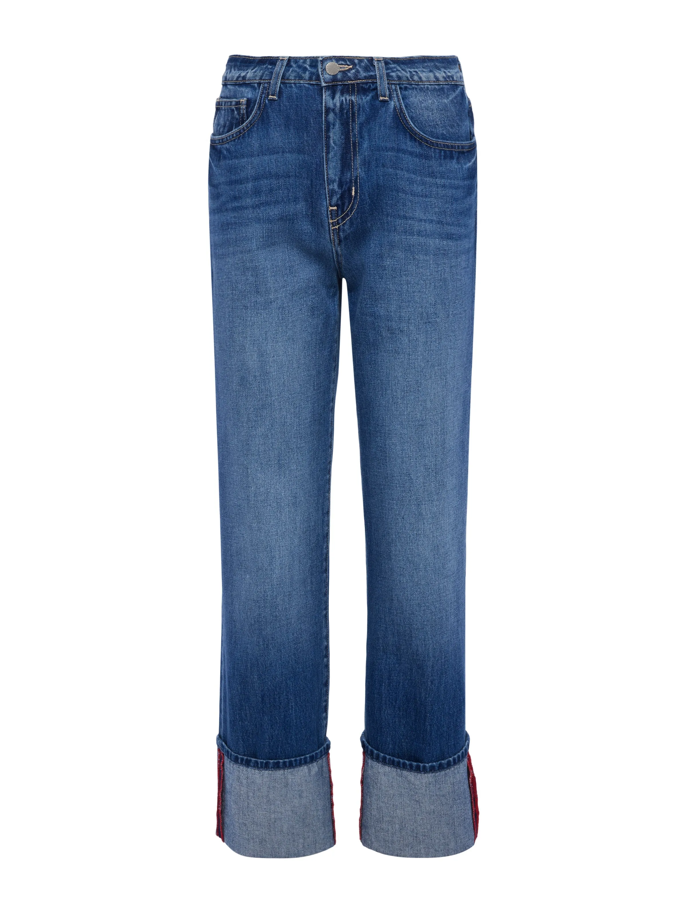 L'Agence Leighton Cuffed Stovepipe Jean - Brentwood