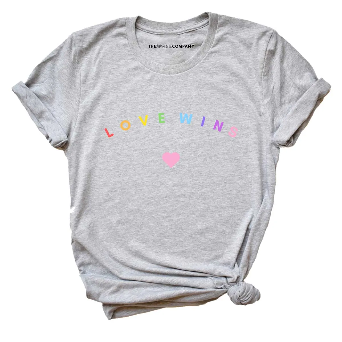 Love Wins Pastel Heart LGBTQ  Pride T-Shirt
