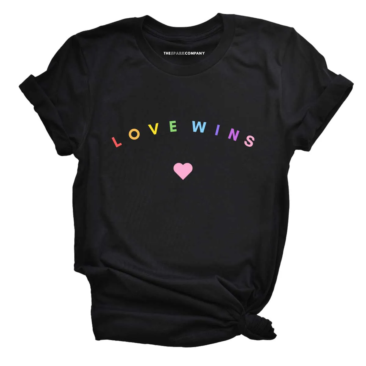 Love Wins Pastel Heart LGBTQ  Pride T-Shirt