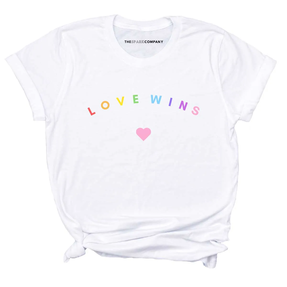 Love Wins Pastel Heart LGBTQ  Pride T-Shirt
