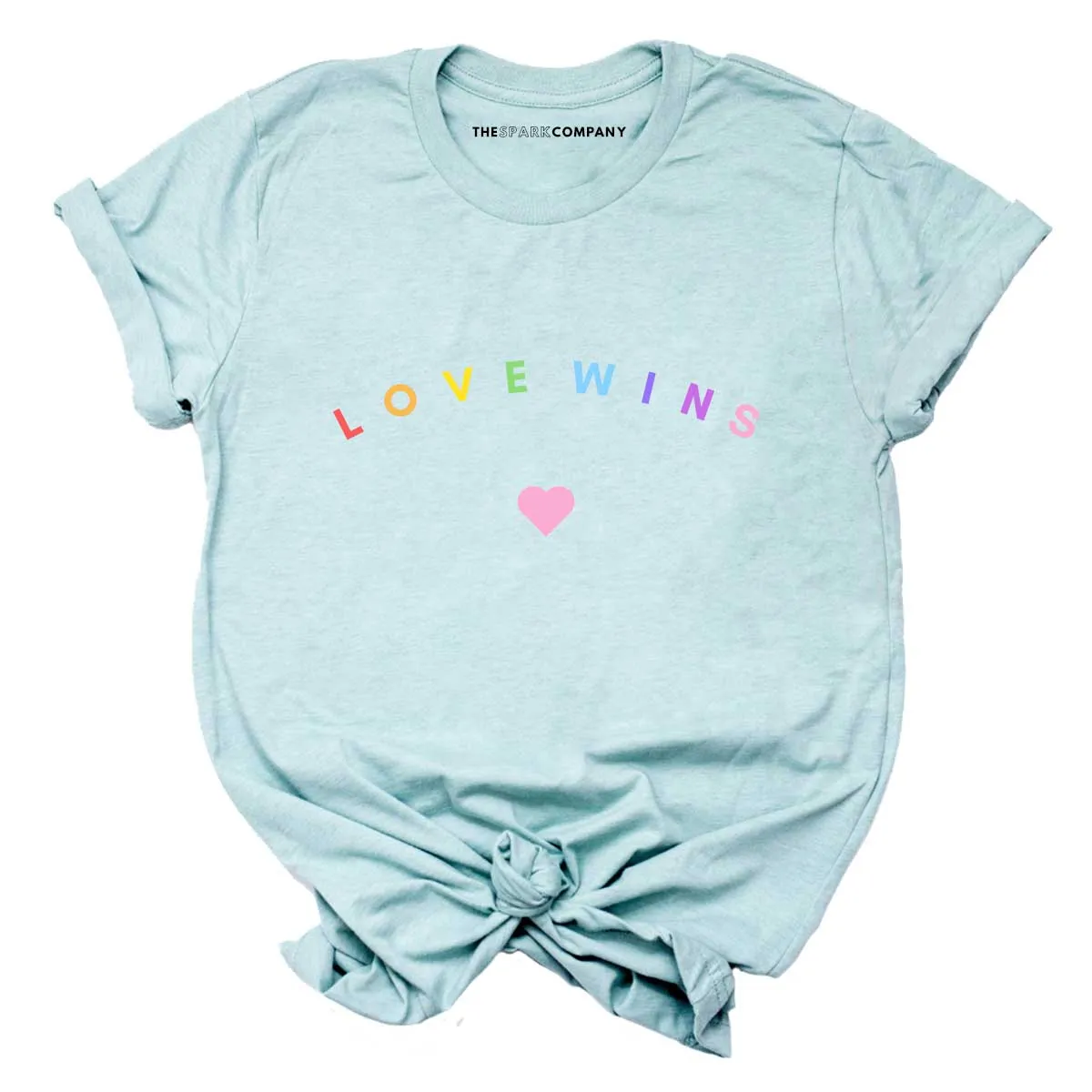 Love Wins Pastel Heart LGBTQ  Pride T-Shirt