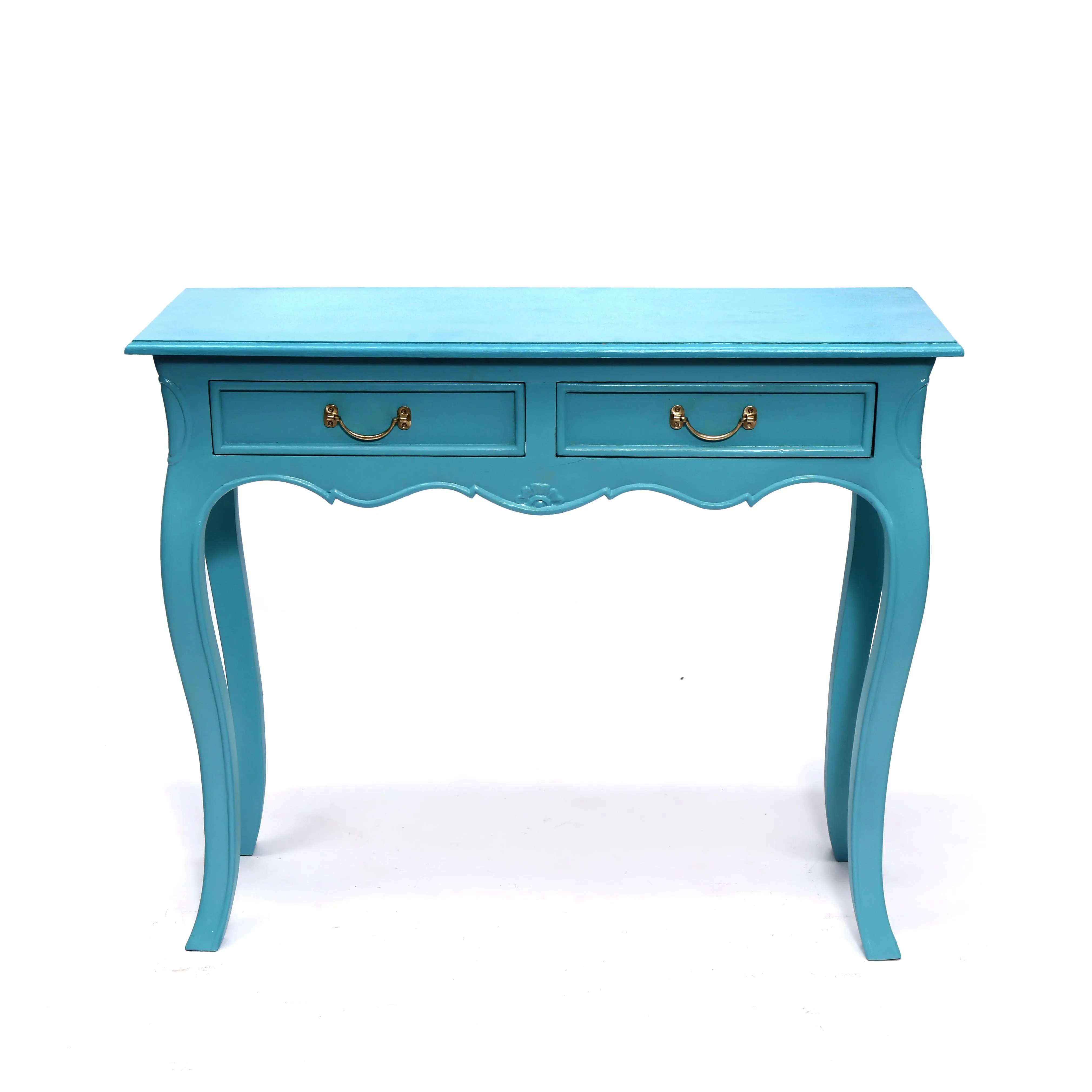 Modern Wooden Curved-Leg Study Table