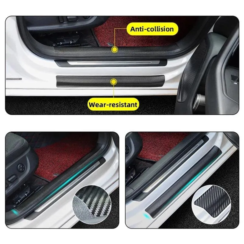 Nano Carbon Fiber Car Sticker Set: Stylish Scratch-Resistant Protection