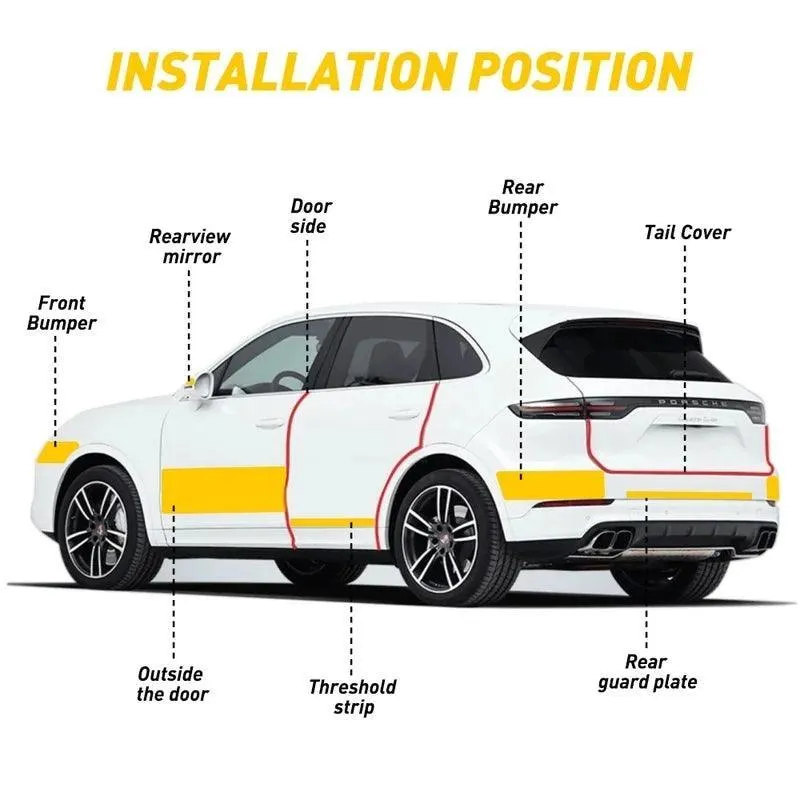 Nano Carbon Fiber Car Sticker Set: Stylish Scratch-Resistant Protection