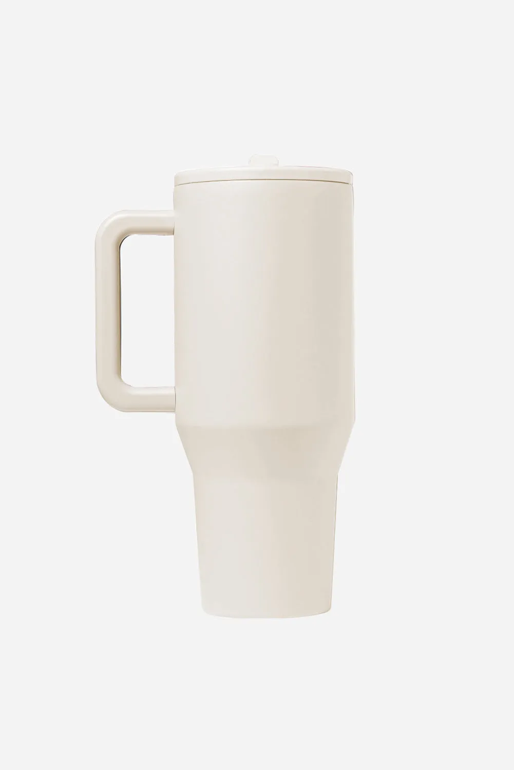 Pear Green Frosted Stainless Handle Large Vacuum Cup with Straw 1200ml